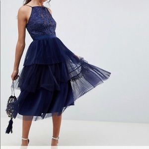 Petit navy, lacy dress